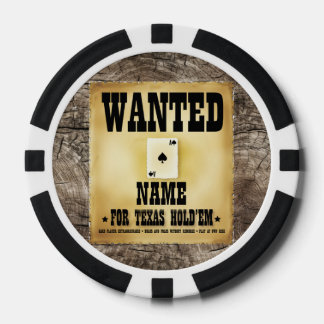 Personalized Wanted for Texas Hold'em Poker Chips