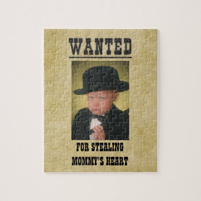 Personalized Wanted Poster Jigsaw Puzzle (Vertical)