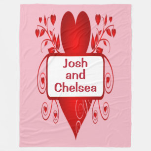 Personalized Warm and Cozy Love Fleece Blanket