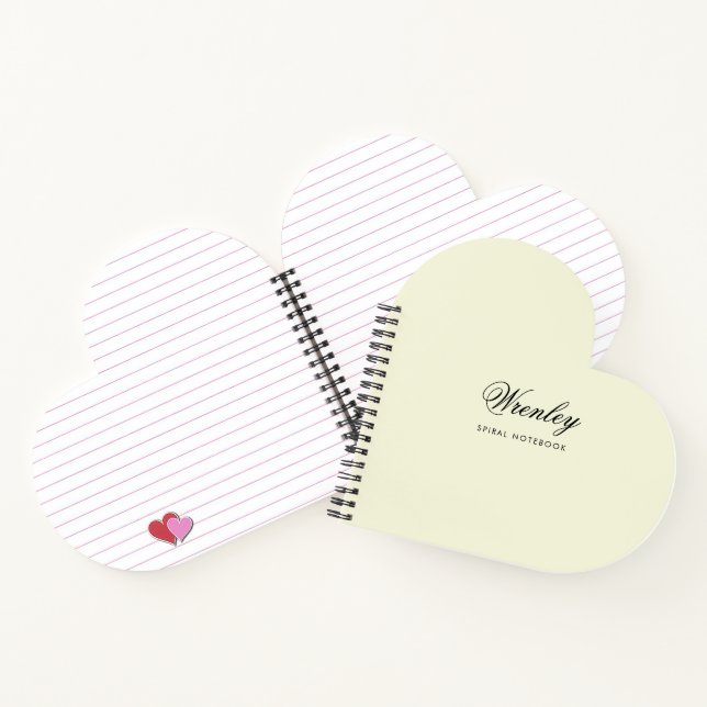 Personalized Warm Beige Custom Name Notebook (Inside)