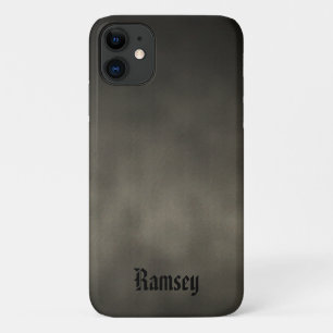 Personalized Warm Grey Gothic Ombre Art iPhone 11 Case