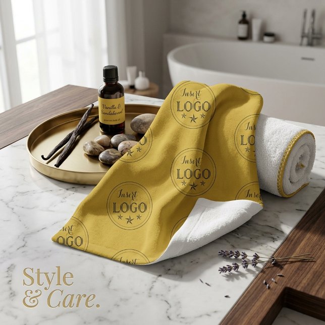 Personalized Wash Cloth with Custom Logo Pattern (Personalized Wash Cloth with Custom Logo Pattern)