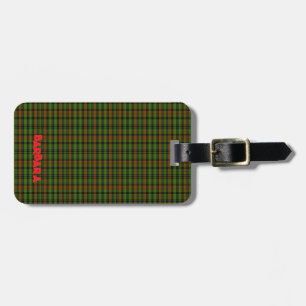 Personalized Watch Tartan Plaid Classic Blue  Luggage Tag