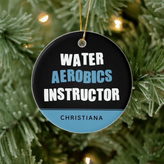 Personalized Water Aerobics Instructor Ceramic Ornament (Tree)
