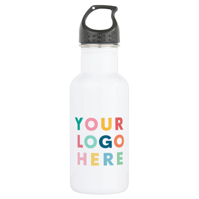 Personalized Water Bottle Business Company Logo (Front)