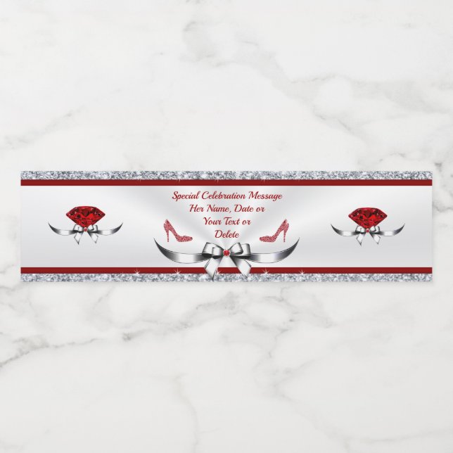 Personalized Water Bottle Labels for Birthday (Single Label)