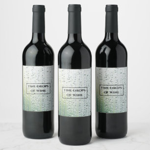 personalized water drops wine labels