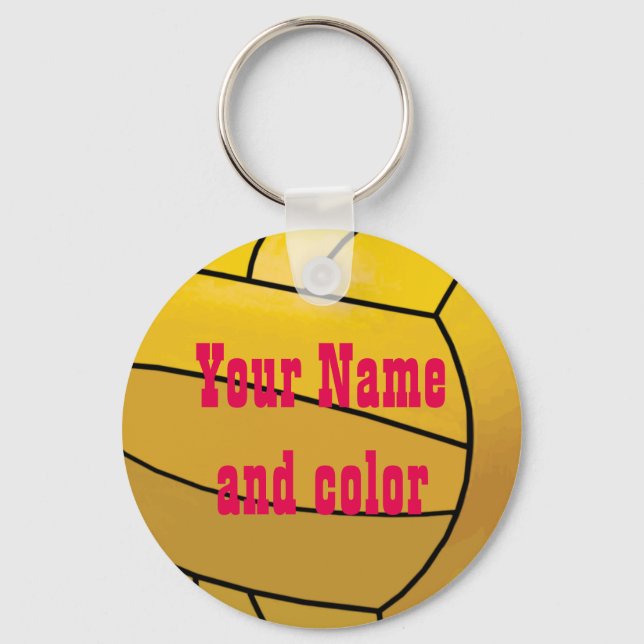 Personalized Water Polo Key Chain (Front)
