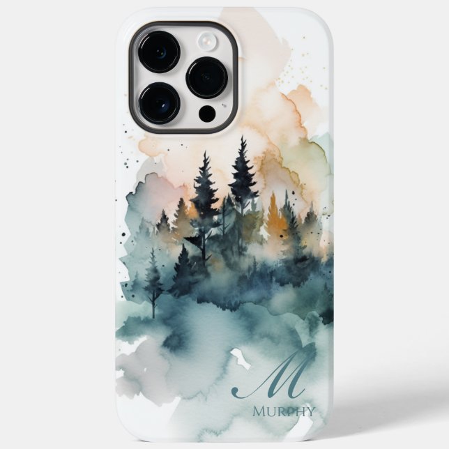 Personalized Watercolor Abstract Art iPhone Case (Back)