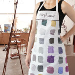 Personalized Watercolor Artist Apron<br><div class="desc">This apron is decorated with a pattern of samples of watercolors in soft muted shades. Perfect for an artist or someone who enjoys painting. Personalize this apron with your name or monogram. Because we create our art work you won’t find this exact design from other designers. Original Watercolor © Michele...</div>