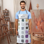 Personalized Watercolor Artist Apron<br><div class="desc">This apron is decorated with an abstract pattern in muted colours. Perfect for a watercolor artist or painter. Personalize this apron with your name or monogram. Use the Design Tool to change the text size, style, or colour. Because we create our artwork you won't find this exact image from other...</div>