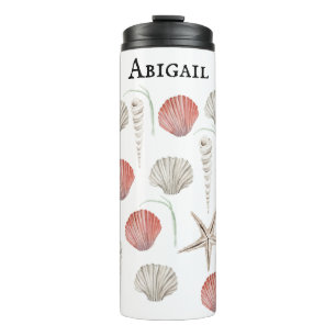 Personalized Watercolor Beachy Thermal Tumbler