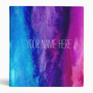 Personalized Watercolor Binder