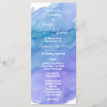 Personalized Watercolor Blue Wedding Programs<br><div class="desc">Greet your guests at your wedding ceremony with these elegant personalized programs.  Watercolor blue,  teal,  turquoise background (customize to any colour) and white letters DIY templates for you to edit as you wish.  Contact designer for other variations.</div>