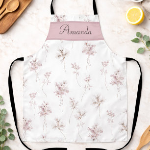Personalized Watercolor Botanical Apron