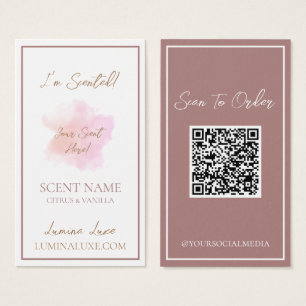 Personalized Watercolor Candle Scent Sampler Card