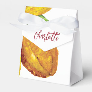 Personalized watercolor chocolate tree fruit favor box