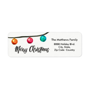 Personalized, Watercolor Christmas ball Ornaments