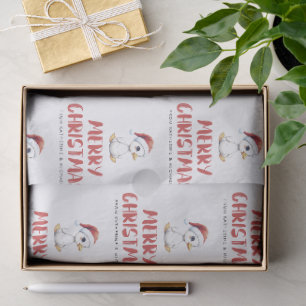 Personalized Watercolor Christmas Goose Duck Tissue Paper
