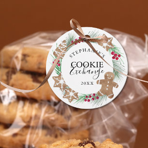 Personalized Watercolor Cookie Exchange Favour Tags