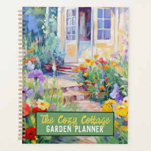 Personalized Watercolor Cottage Garden Planner