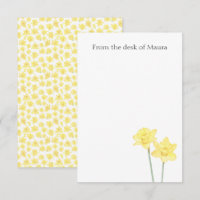 Personalized Watercolor Daffodil