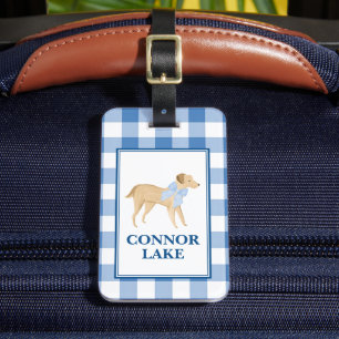 Personalized Watercolor Dog School Bag Tag