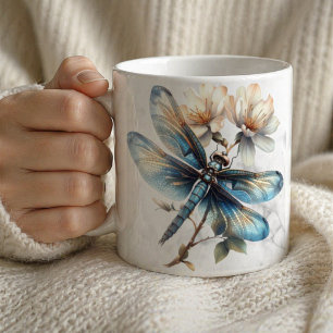 Personalized Watercolor Dragonfly Mug