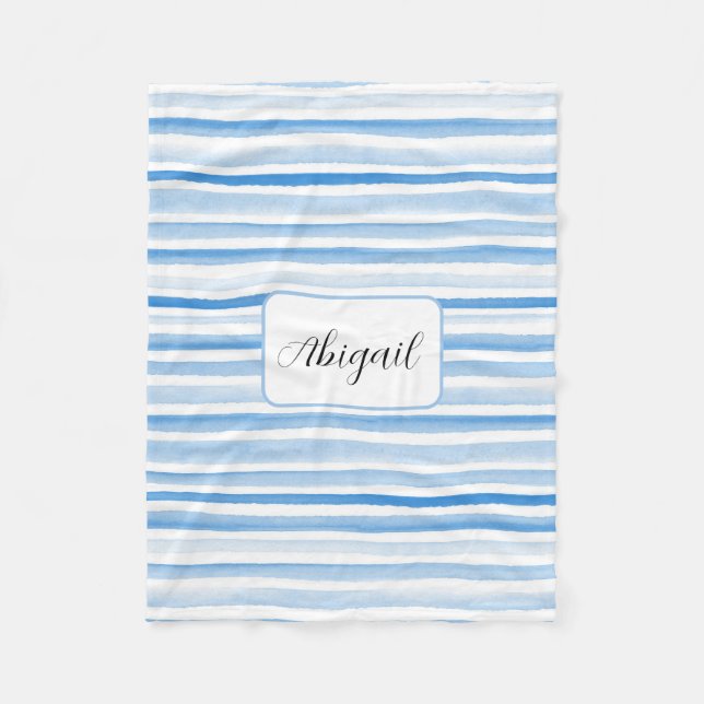 PERSONALIZED WATERCOLOR fleece blanket (Front)