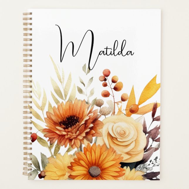 Personalized Watercolor floral  (Devant)