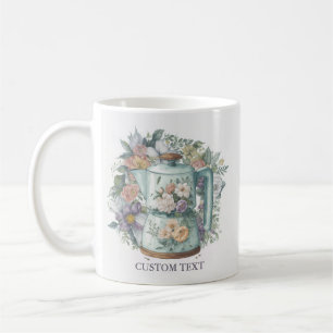 Personalized Watercolor Floral Coffee Mug