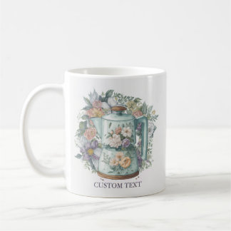 Personalized Watercolor Floral Coffee Mug