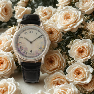 Personalized Watercolor Floral Men’s Watch