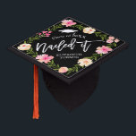 Personalized Watercolor Floral Nailed It Script Graduation Cap Topper<br><div class="desc">Personalized Watercolor Floral Nailed It Script 20XX (custom year) Graduation Cap Topper.</div>