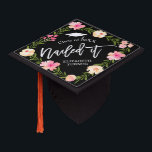 Personalized Watercolor Floral Nailed It Script Graduation Cap Topper<br><div class="desc">Personalized Watercolor Floral Nailed It Script 20XX (custom year) Graduation Cap Topper.</div>