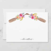 Personalized Watercolor Floral Paddles Nautical