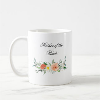 Personalized Watercolor Floral Wedding Favour Mug
