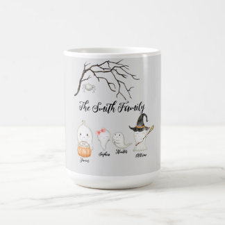Personalized Watercolor Ghost Family Halloween Mug