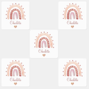 Personalized Watercolor Girl's Clothing Labels