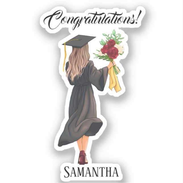 Personalized Watercolor Graduation  (Front)