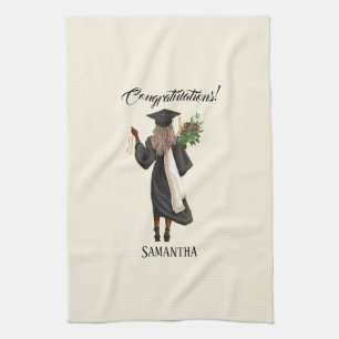 Personalized Watercolor Graduation (10) Kitchen Towel