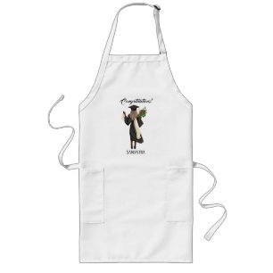 Personalized Watercolor Graduation (10) Long Apron