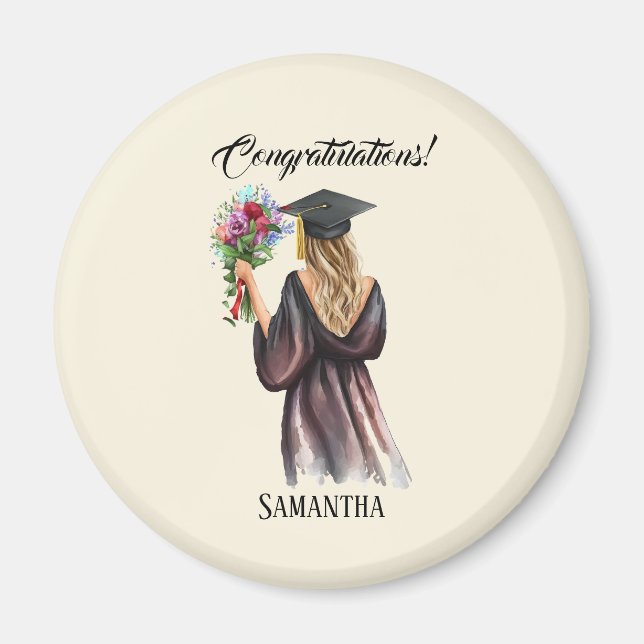 Personalized Watercolor Graduation (11) Magnet (Front)