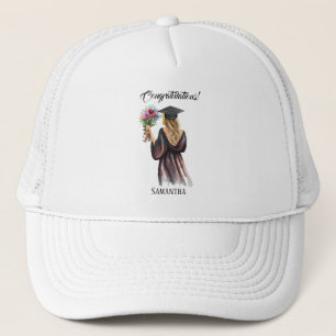 Personalized Watercolor Graduation (11) Trucker Hat