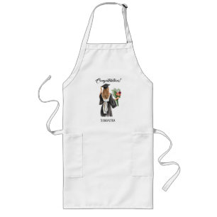 Personalized Watercolor Graduation (12) Long Apron