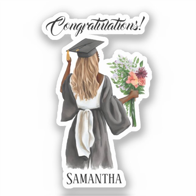 Personalized Watercolor Graduation (13) (Front)
