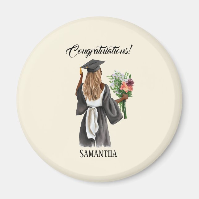 Personalized Watercolor Graduation (13) Magnet (Front)