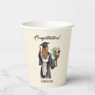 Personalized Watercolor Graduation (13) Paper Cups