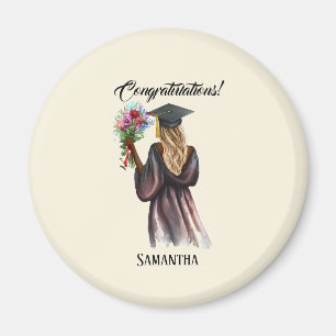 Personalized Watercolor Graduation (14) Magnet