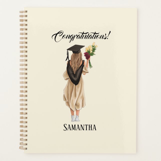 Personalized Watercolor Graduation (2) Planner (Front)
